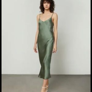Oak + fort midi slip dress
